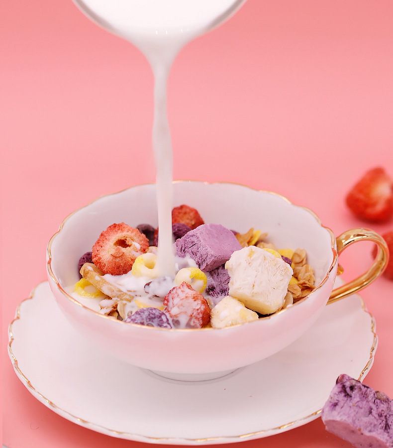 奇亚籽酸奶果粒麦片 烘焙水果坚果燕麦片脆谷物即食冲饮营养早餐