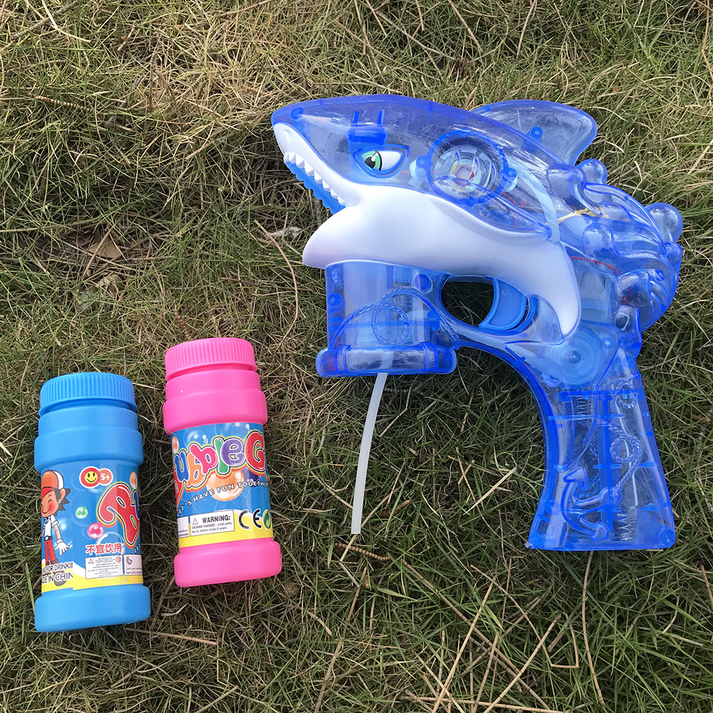 儿童全自动泡泡枪少女心大鲨鱼泡泡机泡泡器灯光音乐吹泡泡