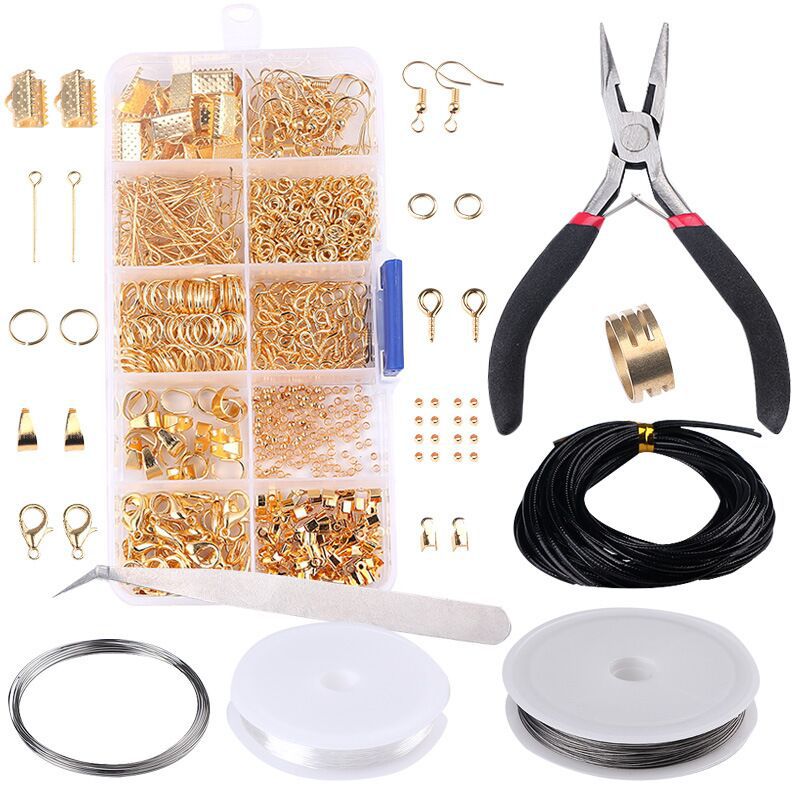 10 Grid Ornament Accessories Combination Set Broken Ring Closed Ring Lobster Buckle Free Ring Shank Handmade Tool Clamp