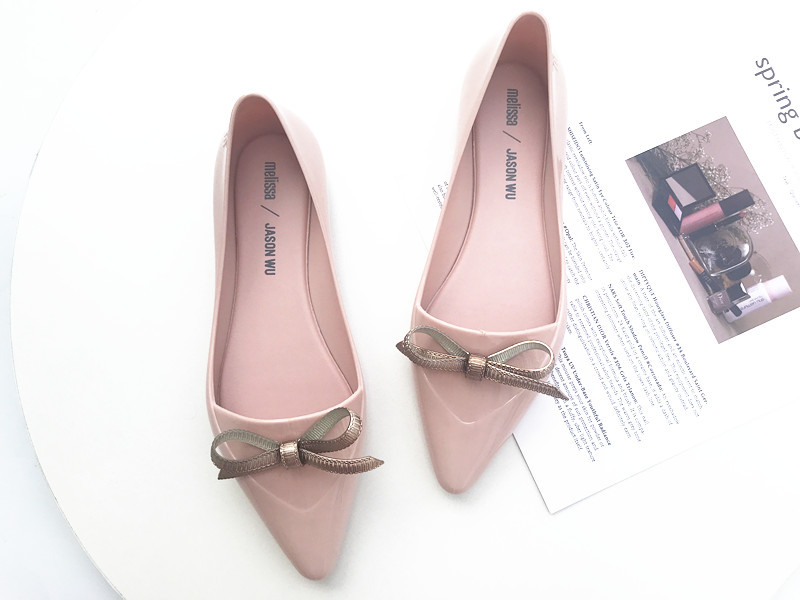 2020新梅丽莎果冻女凉鞋melissa蝴蝶结尖头女单鞋平底浅口懒人鞋