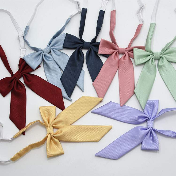 jk纯色细螺纹尖角小长柄领花制服校服水手服领结现货厂家现货批发