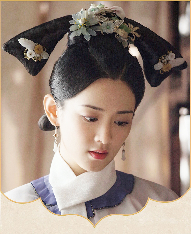 宫廷剧如懿传同款旗头假发包清朝古装后宫妃嫔同款发型舞台演出
