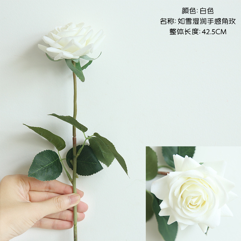 INS Style Moist Feeling Runrose Artificial Flower Factory Home Decoration Wedding Bouquet Fake Flowers for Wall Decoration Mw60000