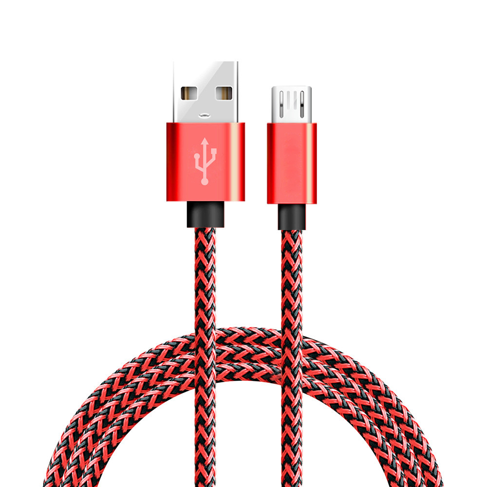 安卓麻绳编织数据线3米 type-c手机通用麻花尼龙充电线qc3.0快充