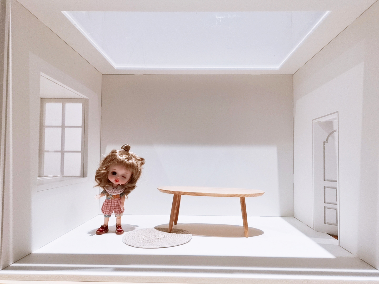 8分12分dollhouse娃娃屋gsc ob11娃屋场景手办防尘娃箱微缩场景