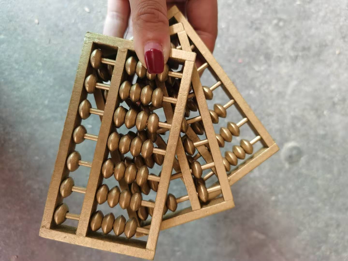 厂家直销 实木质 老式 儿童抓周 专用道具 珠心算算盘