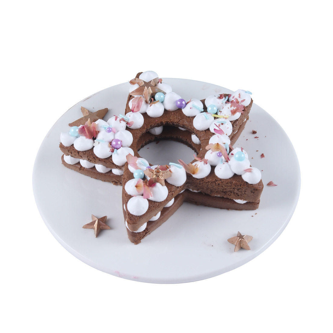 厂家直销 五角星分层蛋糕模具 不粘硅胶烤盘 家用烤箱烘焙模1只装