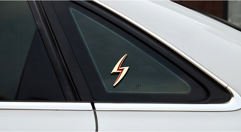 汽车个性改装金属闪电贴车标贴 车尾标贴 车头引擎盖车身贴尾标贴