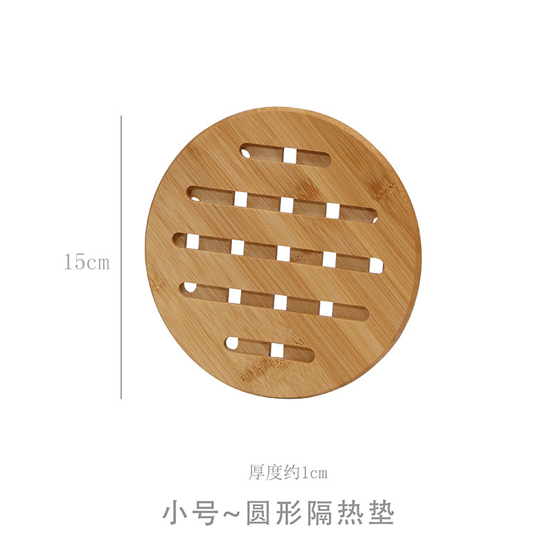 SOURCE Factory Creative Hotel Placemat Thick round Home Coaster Wholesale Hollow Bamboo Heat Proof Mat Dining Table Cushion