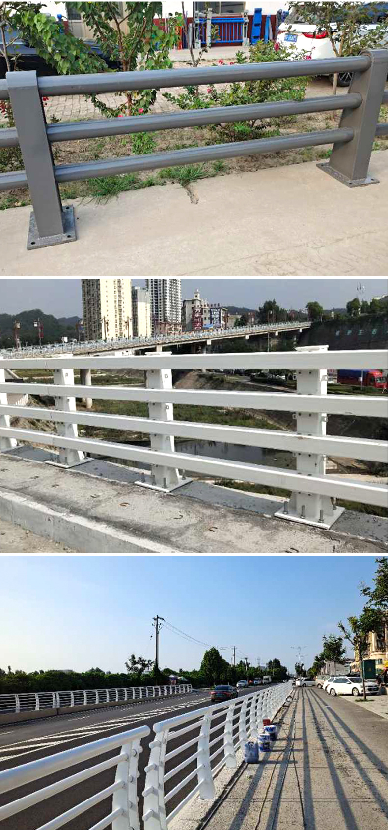 山东现货 灯光防撞护栏 q235材质 景观河道桥梁护栏 防撞护栏立柱