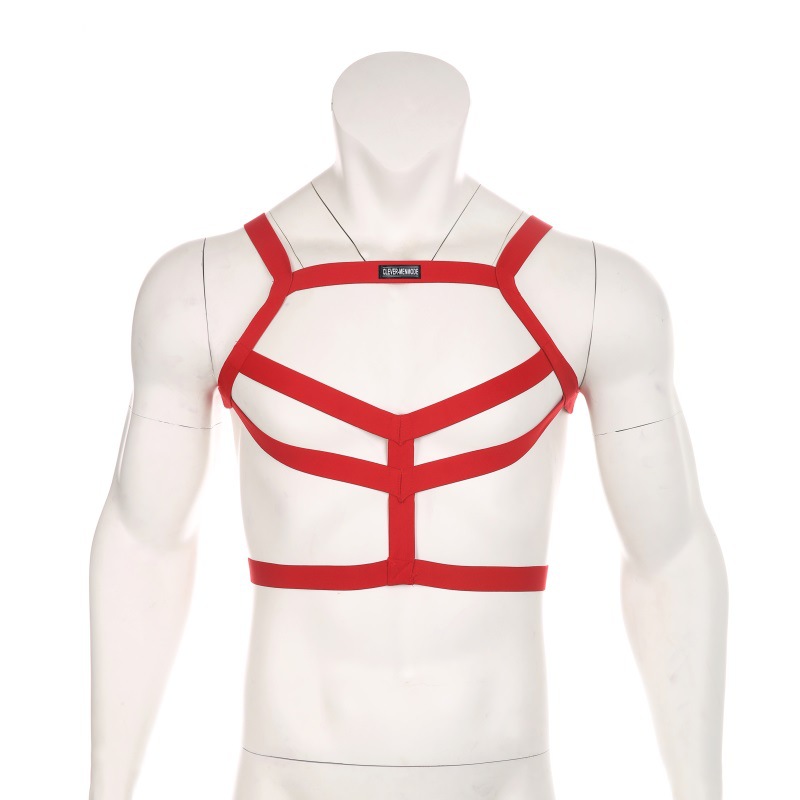 男士健身运动束缚带性感内衣显大紧身衣情趣塑形胸带同志欧美潮流