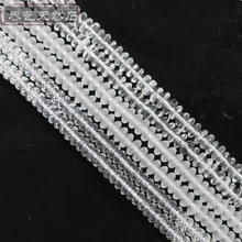 合成白水晶算盘珠磨砂切面散珠diy饰品配件串珠材料批发