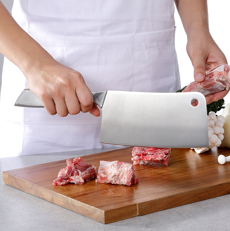 全柄加厚砍骨刀不锈钢斩骨刀酒店家用屠宰剁骨砍牛骨羊骨猪大骨