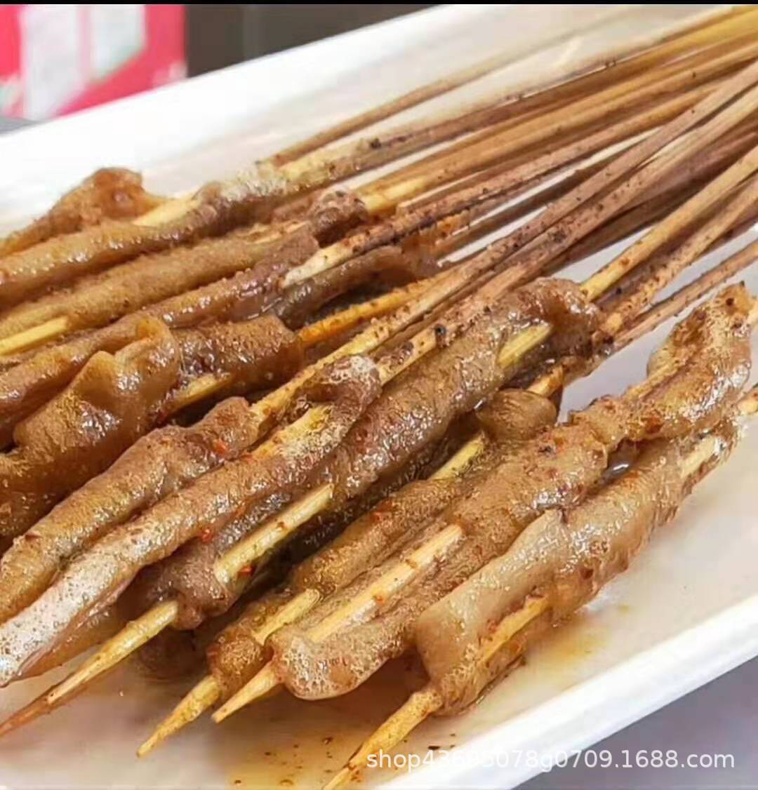 彭友铁板鸭肠串冷冻新鲜鸭肠烤鸭肠串小肉串鸭肠烧烤串3000串一件