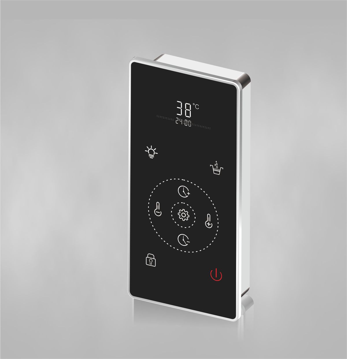 智能电子恒温花洒淋浴控制器 触屏温度流量淋浴屏控制板