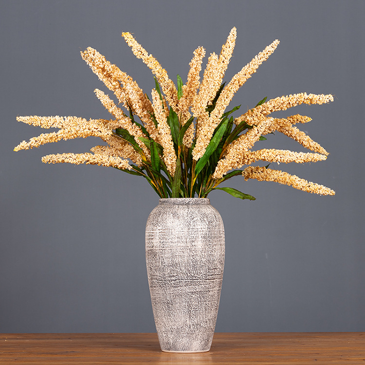 寓意大丰收猫尾谷手工稻谷仿真稻子稻穗装饰家居仿真花艺桌面摆件