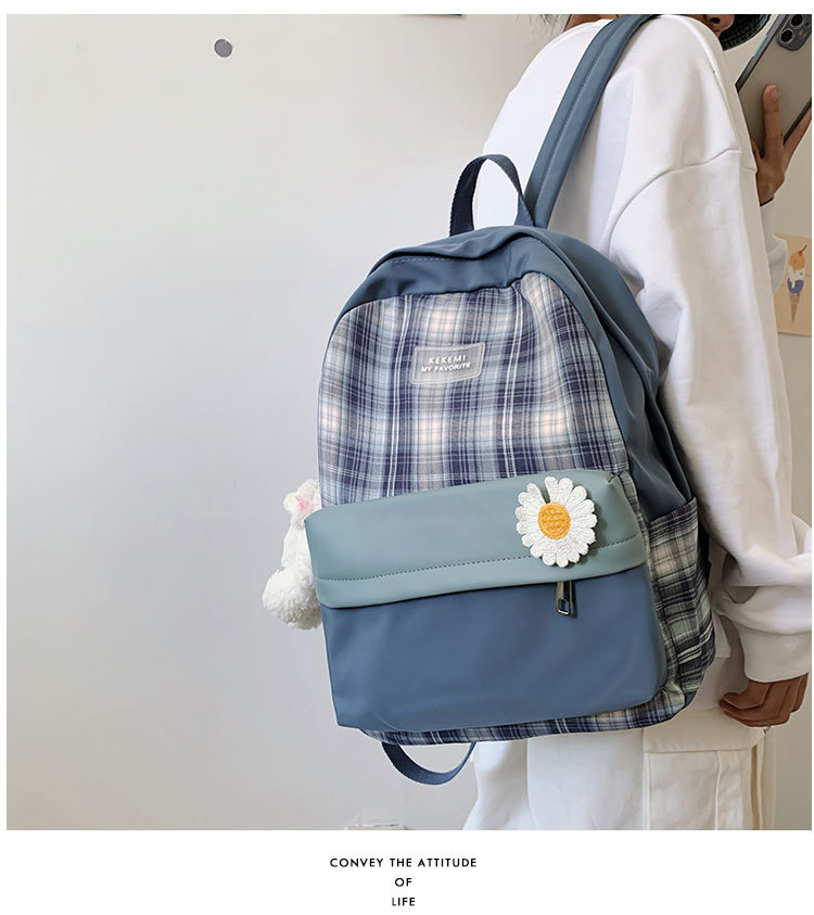 日系韩版校园小清新闺蜜书包女初中高中大学生双肩包帆布森系少女