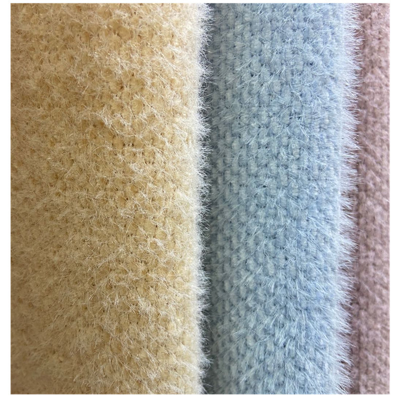 雪貂绒提花面料秋冬女装呢料围巾鞋帽地毯热水袋黄金貂黄金粒面料