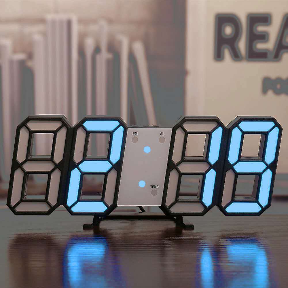 SOURCE Manufacturer 3D Stereo Wall Clock Upgraded Version Led Clock Led Digital Clock Electronic Clock Thermometer Alarm Clock