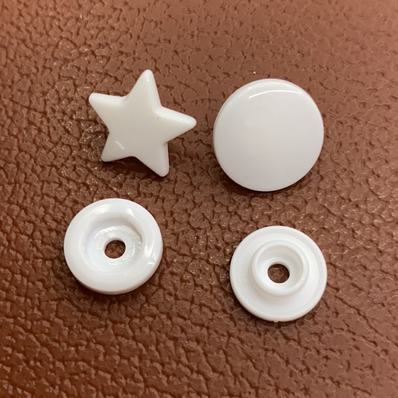 现货批发t5 星形 爱心型  塑料扣四合扣按扣 雨衣雨鞋大白扣