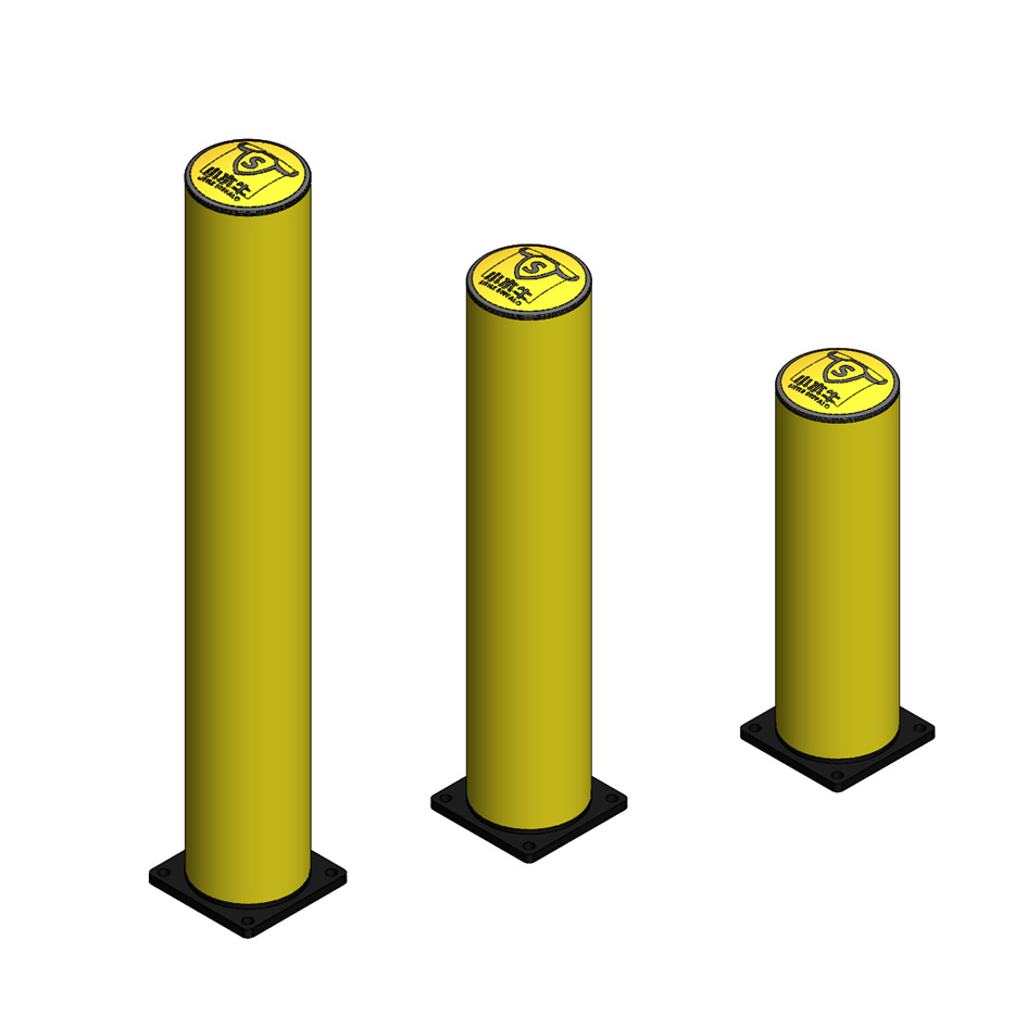 柔性防撞柱 弹性警示柱 隔离桩 防撞墩抗冲击卷帘门电梯防护柱