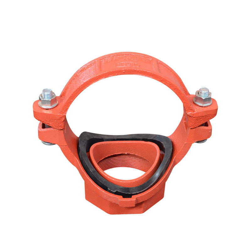 消防铸铁管件 卡箍连接件 沟槽机械三通 球墨铸铁机械三通