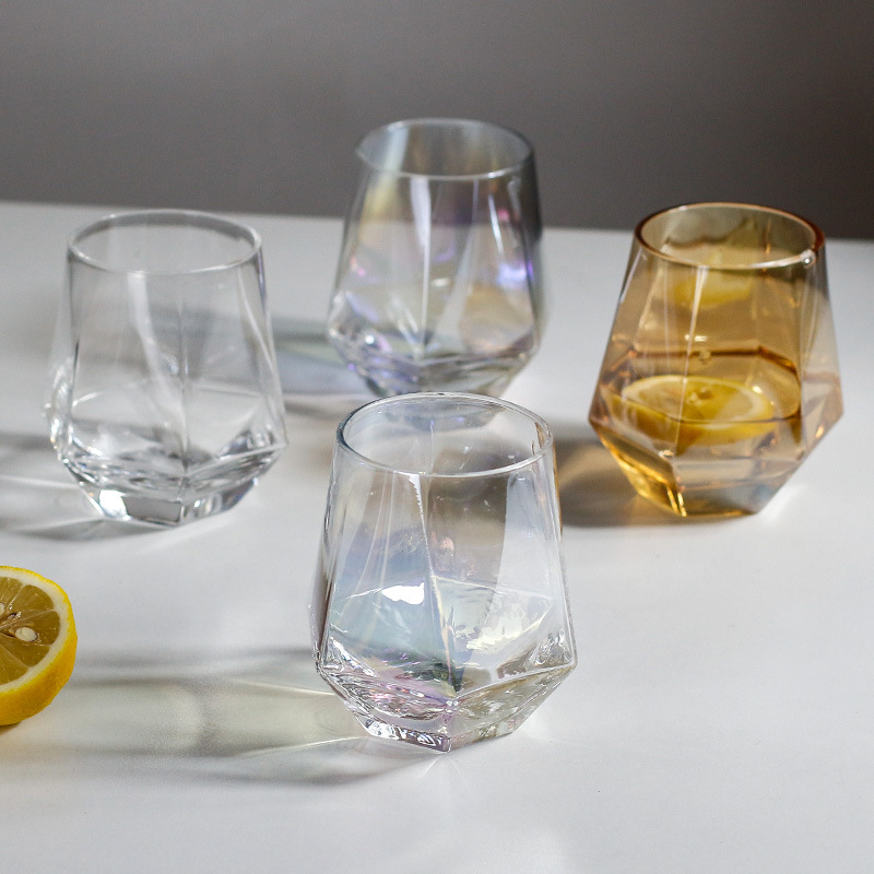 玻璃杯家用啤酒杯喝水杯子茶杯透明简约客厅喝水杯子ins风6只套装