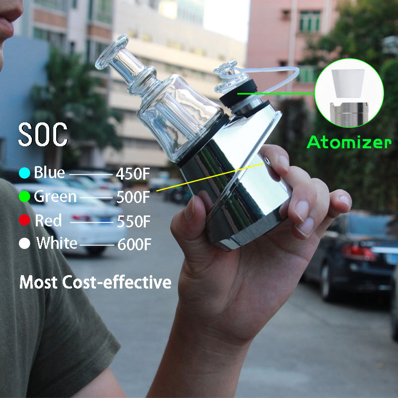 欧美热销soc水烟壶 玻璃烟膏干烧烟枪高档水烟壶电子水烟套装烟具