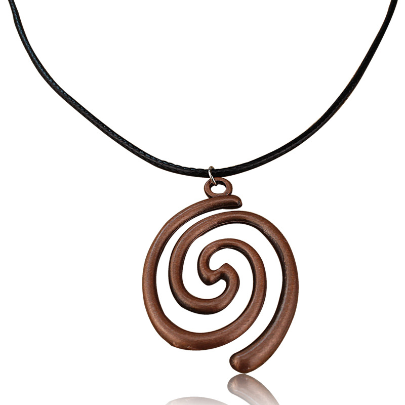 海洋奇缘 莫阿娜船桨特菲提之心螺旋项链 毛伊魔法鱼钩子钥匙扣