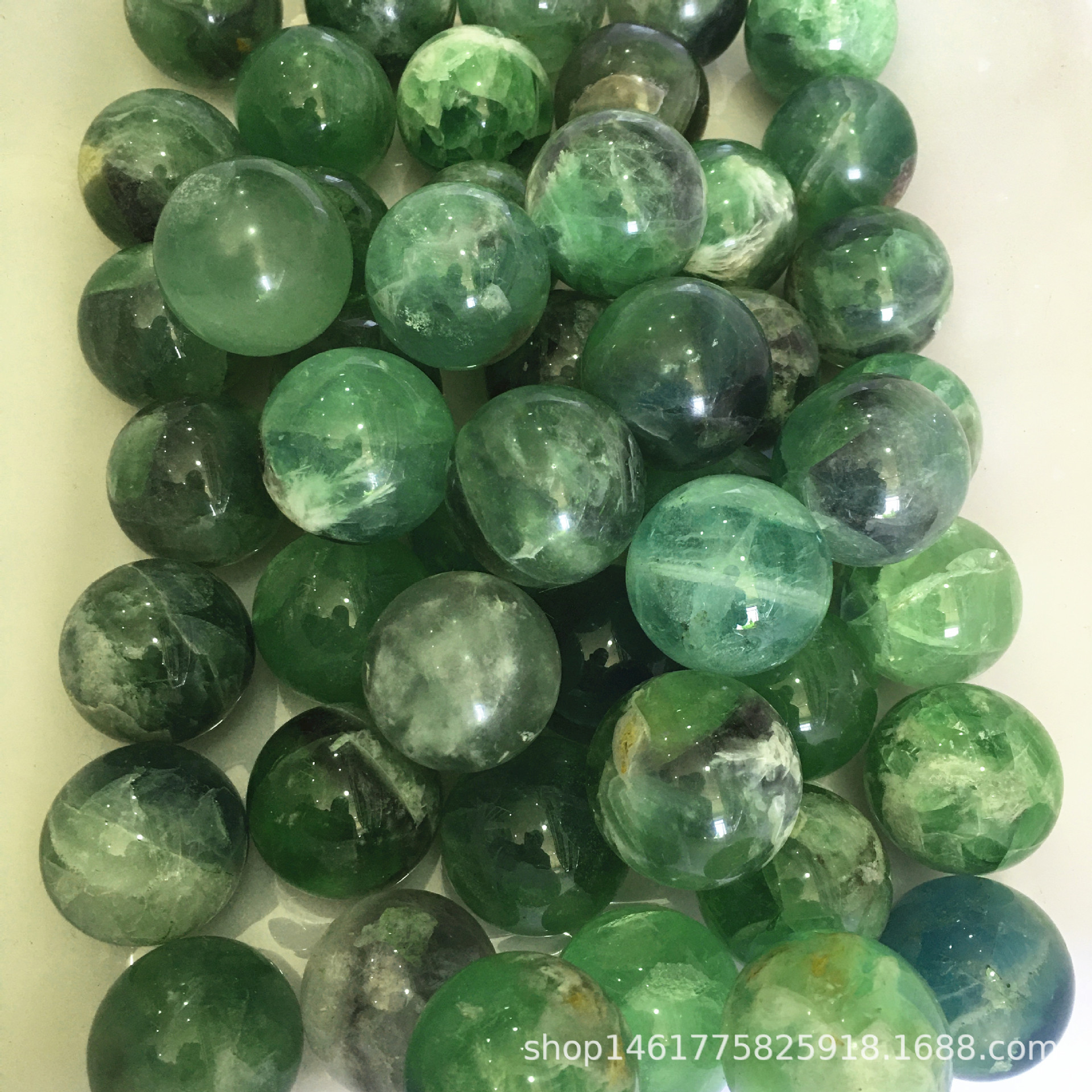 天然绿萤石 水晶球 绿萤石球 七彩萤石球家居水晶工艺品摆件