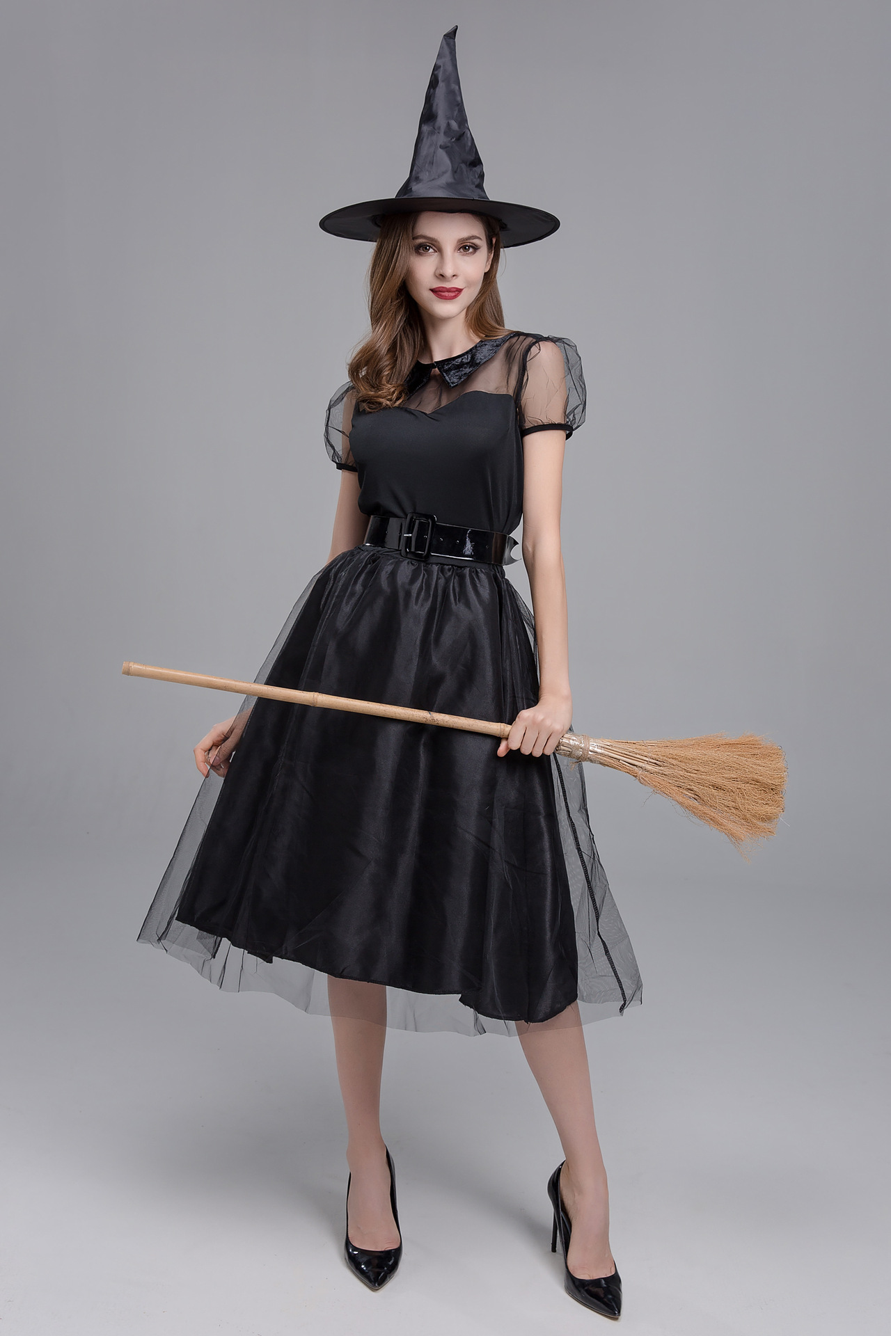 万圣节女巫角色扮演新款小魔女演出服欧美游戏服cos预言家魔法师