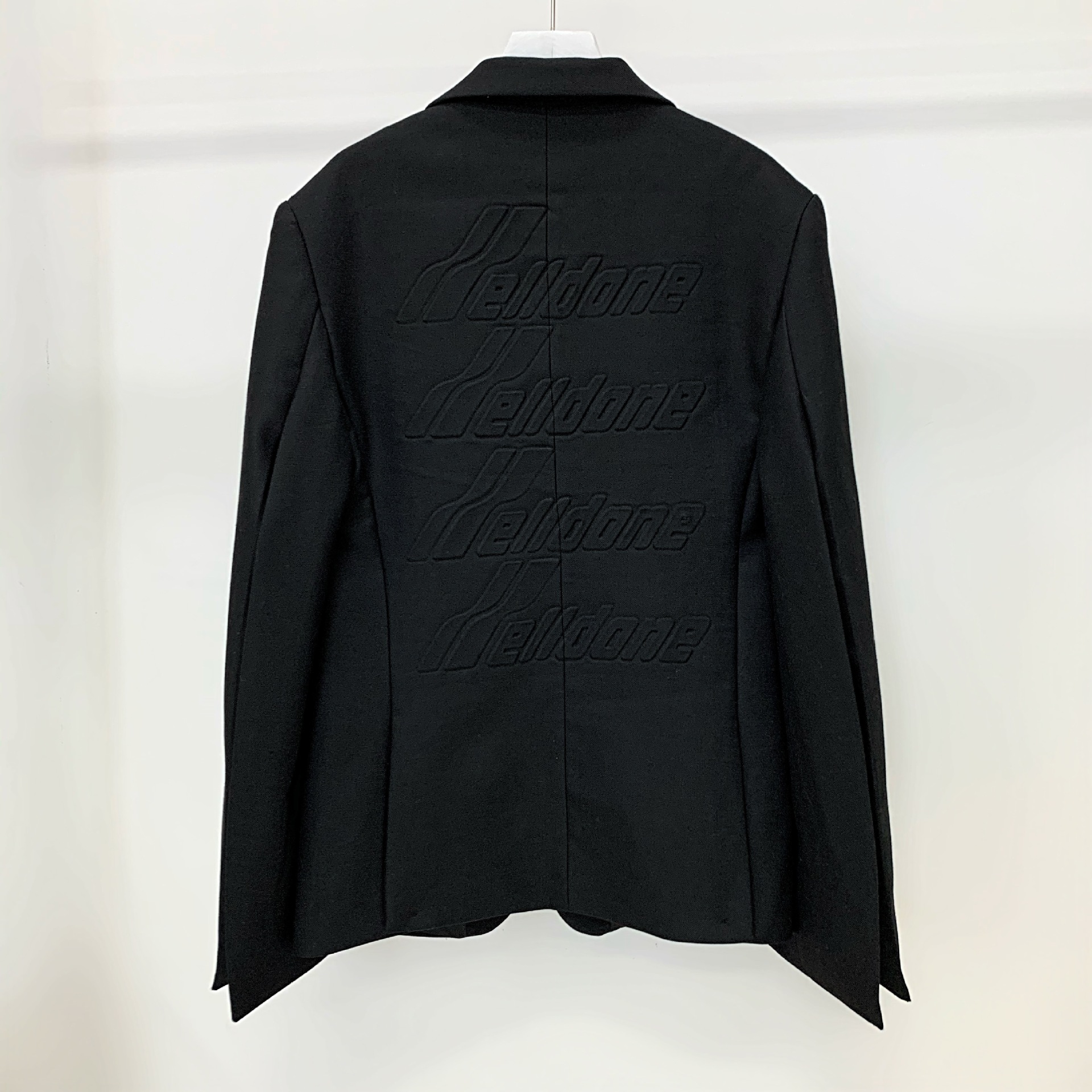 8175 we11done潮字母弹幕浮雕压纹小西装外套长袖女款上衣西服