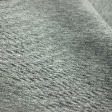 女装短裙服装面料针织纬编麻灰色织cvc双面布健康布夹丝空气层布