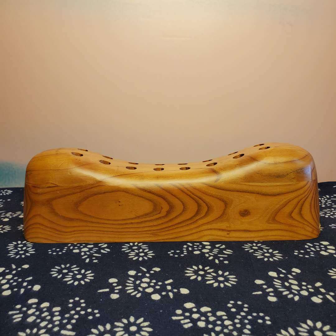桃木枕头厂家批发硬木枕香薰按摩保健颈椎木枕头吉祥如意枕头代发