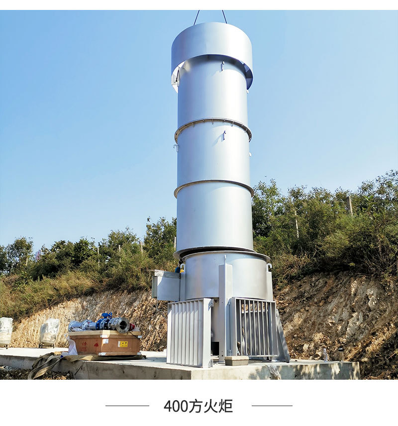 长沙胜能100方沼气火炬 内燃式不锈钢火炬 垃圾填埋火炬 火炬系统