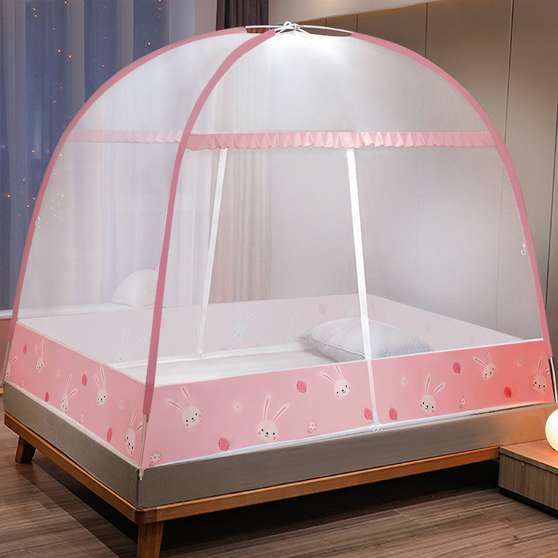 Installation-Free Household Yurt Mosquito Net Foldable Thickened Dome Full Bottom Double Bed 2.0 Tent Mosquito Net Free Shipping