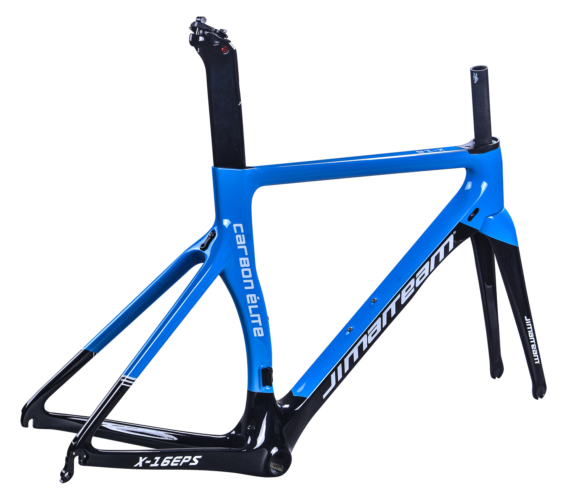 2021新款jimaiteam碳纤维自行车车架破风公路车架x-16系列/蓝色