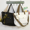 wholesale Korean Edition new pattern Totes Female bag High-capacity One shoulder portable Canvas bag Solid Versatile Female bag Cross border wholesale Korean Edition new pattern Totes Female bag High-capacity One shoulder portable Canvas bag Solid Versatile Female bag Cross border
