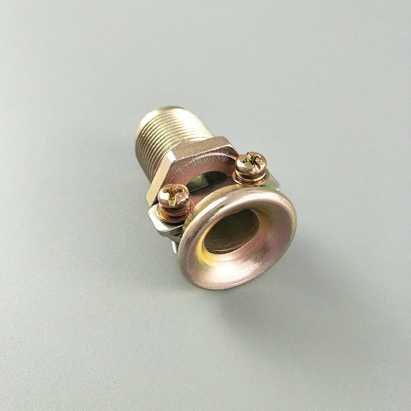 a3型喇叭嘴防爆橡胶圈 镀锌垫圈堵片 压紧螺母 联通节m36*2直通节