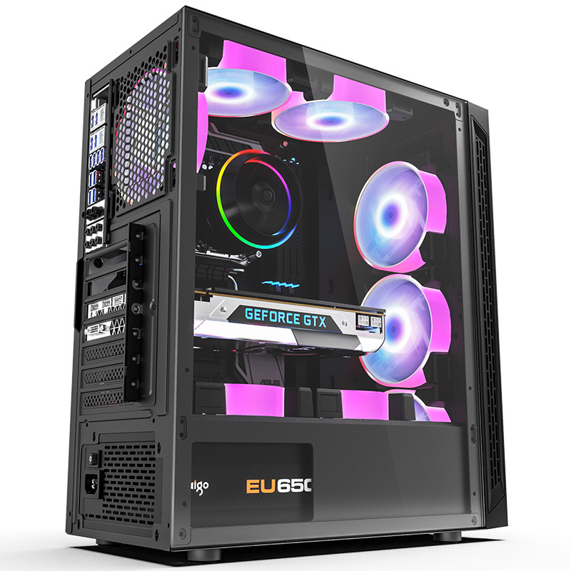 爱国者a15机箱atx电脑机箱pc游戏机箱水冷办公机箱侧透pc电脑台