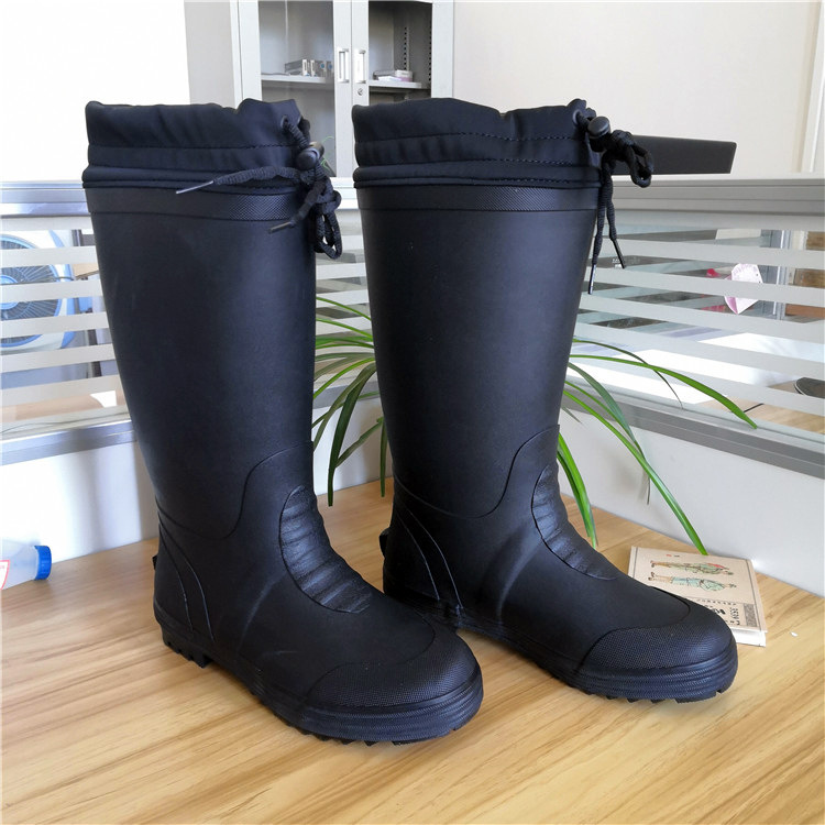 3539雄军长筒抢险救援橡胶贴片保暖雨靴高帮防雨防汛水鞋