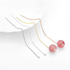 S925 Sterling Silver Ear line parts Beading crystal manual DIY Earrings Gold-plated have more cash than can be accounted for Box chain Ear line S925 Sterling Silver Ear line parts Beading crystal manual DIY Earrings Gold-plated have more cash than can be accounted for Box chain Ear line