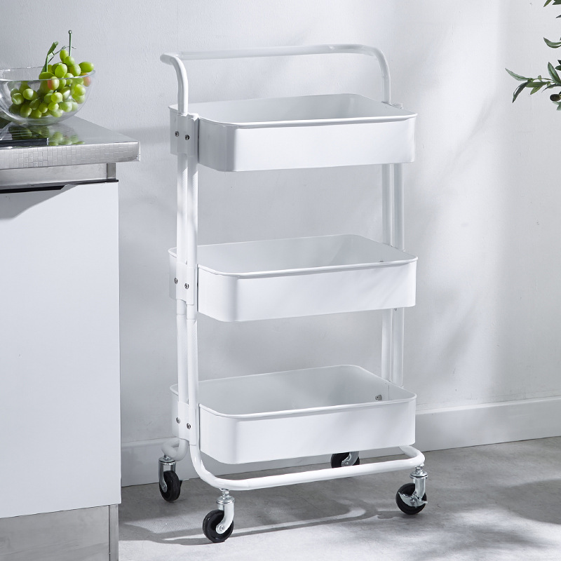 E-Commerce Exclusive for Trolley Rack Kitchen Floor Bedroom Living Room with Wheels Movable Baby Products Storage Car