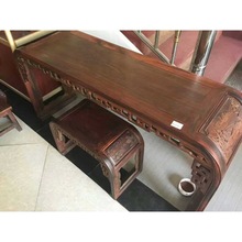 老挝大红酸枝交趾黄檀中式实木古筝桌凳国学古琴桌2件套红木家具