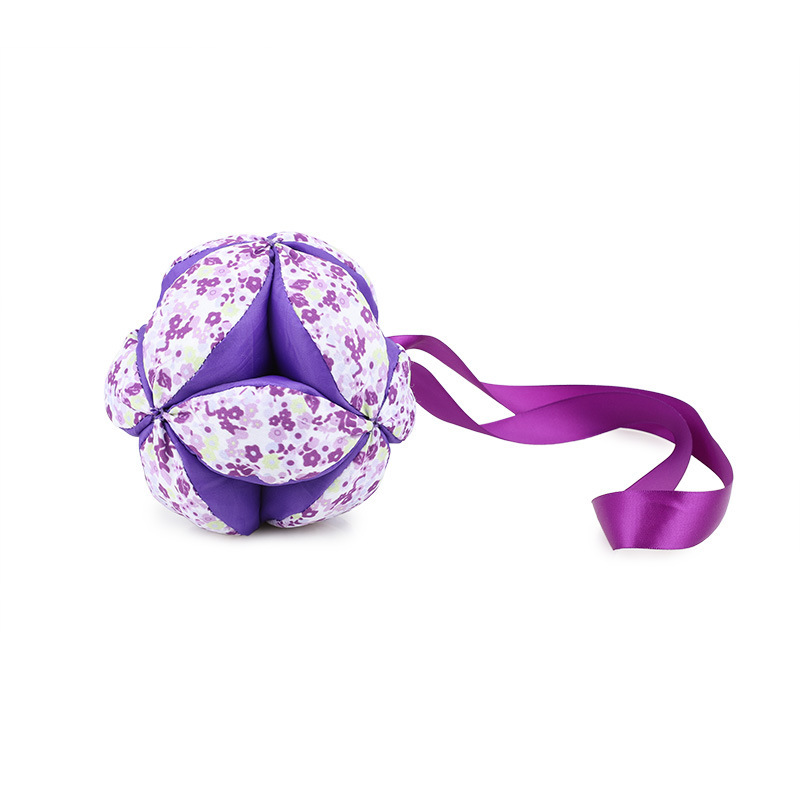 创意布球儿童手抓球 宝宝互动布球可踢球丝带绣球儿童车挂床挂球