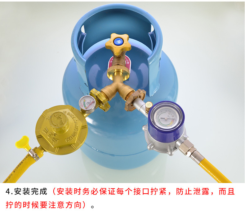 全铜煤气罐三通液化气瓶钢瓶一分两路减压阀分流连接头灶具配件