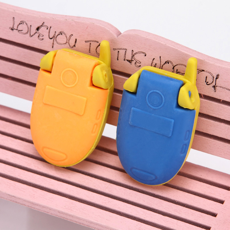 创意翻盖手机橡皮擦学习文具小学生学习用品幼儿园奖品礼品批发