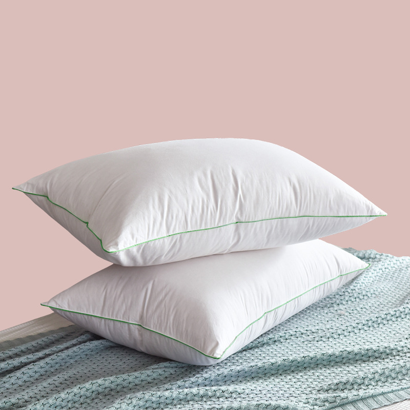 星级酒店全棉防绒羽绒枕头90白鹅绒枕芯名宿优选护颈枕一件代发