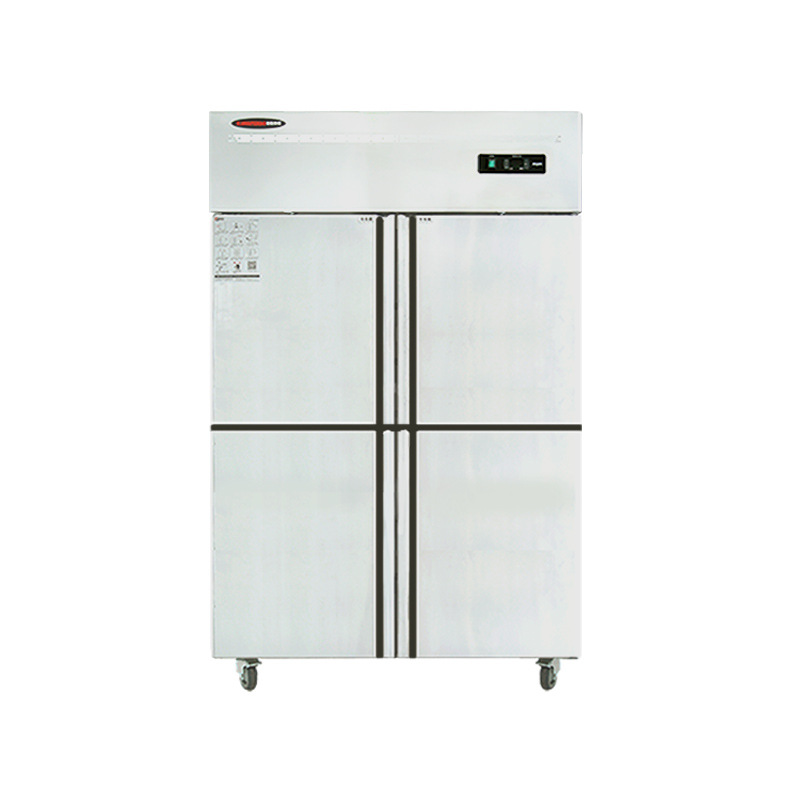 Four-Door Freeze Storage Refrigerator Snack Bar Large Capacity Quick-Frozen Stainless Steel Kitchen Refrigerator