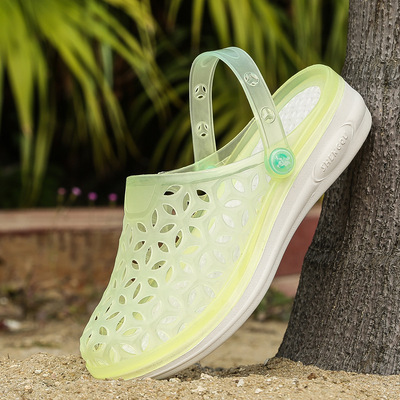 2019夏季新款果冻凉鞋 平底防滑果冻鞋底女士凉鞋 女鞋